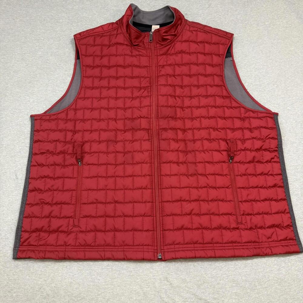 Duluth Trading Co. Quilted Red Full Zip Vest Men’s Size 3XL Outdoors Heritage